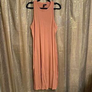 Volcom Stonelight Clay Peach Orangey Racerback Midi Maxi Dress XL